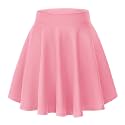 Urban CoCo Women's Basic Versatile Stretchy Flared Casual Mini Skater Skirt