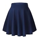Urban CoCo Women's Basic Versatile Stretchy Flared Casual Mini Skater Skirt