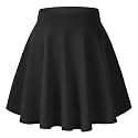 Urban CoCo Women's Basic Versatile Stretchy Flared Casual Mini Skater Skirt