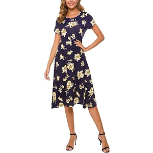 Urban CoCo Womens Floral Print Short Sleeve