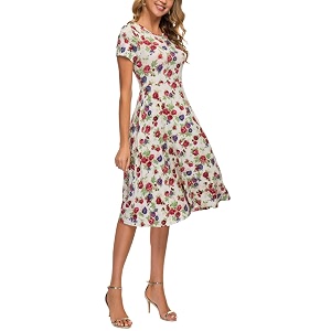 Urban CoCo Womens Floral Print Short Sleeve