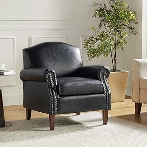 albaro 3134 w faux leather armchair with solid wood legs upholstered armchair with solid wood legs 1 seater sofa for living room black