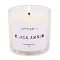 Urban Concepts by DECOCANDLES - Highly Scented Soy Candle - Long Lasting - Hand Poured in USA (6 Oz., Black Amber)