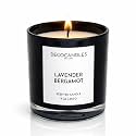 Urban Concepts by DECOCANDLES - Highly Scented Soy Candle - Long Lasting - Hand Poured in USA (9 Oz. Black Jar, Lavender Bergamot)