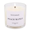 Urban Concepts by DECOCANDLES - Highly Scented Soy Candle - Long Lasting - Hand Poured in USA (6 Oz., Peach Mango)
