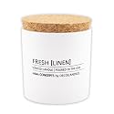 Urban Concepts by DECOCANDLES - Highly Scented Soy Candle - Long Lasting - Hand Poured in USA (9 Oz. Cork, Fresh Linen)