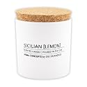 Urban Concepts by DECOCANDLES - Highly Scented Soy Candle - Long Lasting - Hand Poured in USA (9 Oz. Cork, Sicilian Lemon)