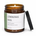 Urban Concepts by DECOCANDLES - Highly Scented Soy Candle - Long Lasting - Hand Poured in USA (8 Oz. Mason, Lemongrass Basil)