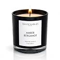 Urban Concepts by DECOCANDLES - Highly Scented Soy Candle - Long Lasting - Hand Poured in USA (9 Oz. Black Jar, Amber Bergamot)
