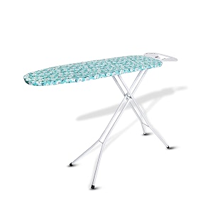 urban decor iron table for ironing clothes - surface 110x33cm  anti-slip feet heat-resistant sturdy h-leg design iron rest with silicon pad  space-saving ironing board