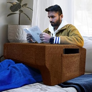 urban decor lap desk pillow  portable computer table amp laptop lap desk for sofa bed  ergonomic gaming desk table with arm rest  work desk accessories for reading grey color