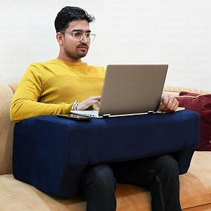 urban decor lap desk pillow  portable computer table amp laptop lap desk for sofa bed  ergonomic gaming desk table with arm rest  work desk accessories for reading grey color
