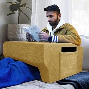 urban decor lap desk pillow  portable computer table amp laptop lap desk for sofa bed  ergonomic gaming desk table with arm rest  work desk accessories for reading grey color