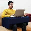 Urban Decor Lap Desk Pillow | Portable Computer Table &amp; Laptop Lap Desk for Sofa, Bed, | Ergonomic Gaming Desk Table with Arm Rest | Work Desk Accessories for Reading, |Grey Color