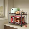 Urban Decor Engineered Wood Multi-Purpose Rack for Microwave, OTG, Oven | Kitchen Organizer (Brown) | 40D x 60W x 50H cm | Countertop Microwave Stand | MWS-2