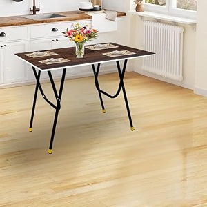 urban decor space-saving foldable office table  engineered wood top with sturdy metal legs
