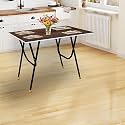 Urban Decor Space-Saving Foldable Office Table – Engineered Wood Top with Sturdy Metal Legs