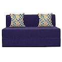 Urban Decor Two - Seater Folding Sofa Cum Bed - Perfect for Guests - Jute Fabric Washable Cover |4' X 6' Feet, Purple Color |