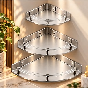Urban Elite Acrylic Bathroom Corner Shelf Set