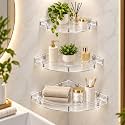 Urban Elite Acrylic Bathroom Corner Shelf Set