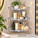 Urban Elite Acrylic Bathroom Corner Shelf Set