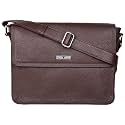 URBAN FOREST Cody Brown Leather Messenger Bag for Men