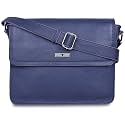 URBAN FOREST Cody Dark Blue Leather Messenger Bag for Men