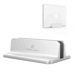 urban kings 2 slot double vertical laptop stand for desk aluminum adjustable size amp space saver desktop holder with adjustable dock size for all laptops size 1334 1434 15634 17 inch