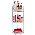 Urban Kraft Stainless Steel 3 Tier Round Corner Rack for Kitchen -3 Layer Multipurpose Accessories Organizer Stand for Bathroom Shelf
