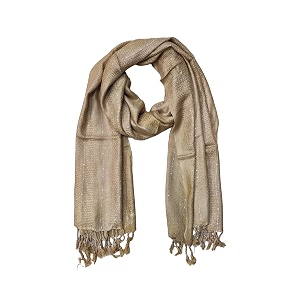 sequence rayon self design stole with fringes for women