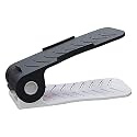 URBAN LUXY Adjustable Shoe Organizers, Adjustable Shoe Slots Organizer, Portable Shoe Rack, Space Saver Rack Holder (12, Black And White)