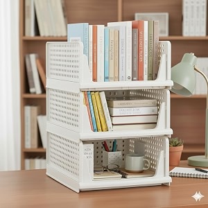 urban luxy clothes organizer for wardrobe cupboard organizer for clothes foldable and stackable closet organizer drawer organizer for clothes 3pcs-small white - polyester