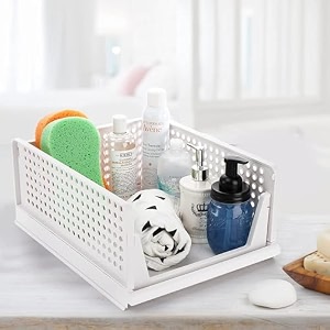 urban luxy polyester clothes organizer for wardrobe cupboard organizer for clothes foldable and stackable closet organizer drawer organizer for clothes 1pcs-big white