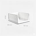 URBAN LUXY Clothes Organizer for Wardrobe Cupboard Organizer for Clothes Foldable and Stackable Closet Organizer Drawer Organizer for Clothes (6PCS-LARGE, White)