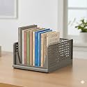 URBAN LUXY Storage Organizer | Wardrobe Organizer for Clothes | Cupboard Organizer | Foldable Shirt Stacker Box | Cloth Box for Almirah | Closet Storage Basket (Grey, 1PCS)