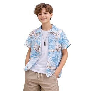 URBAN OX Boys Short Sleeve Casual Vacation