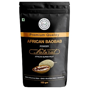 urban prakriti african baobab powder 100gm  vegan superfood for men and women  best for the gut health immunity amp skin  rich in dietary fiber vitamin c  source of potassium iron calcium