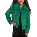 URBAN REPUBLIC Girls Bolero Jacket - Cozy Faux Fur Lined Warm Outerwear Jackets for Girls - Soft Bolero Shrug (7-16)