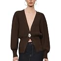 URBAN REVIVO Women Knitted Cardigans Long Sleeve