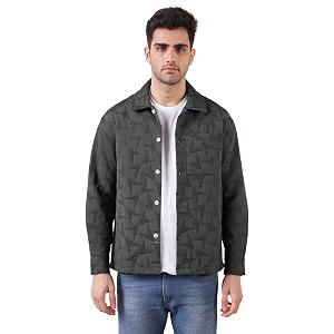 Urban Scottish Mens Oversized Shacket Cotton Jacquard