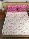Urban Space Cotton Double Flat 144 TC Printed 1 Bedsheet with 2 Pillow Covers