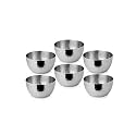 URBAN SPOON Stainless Steel Hammered Mini Bowl | Hand Crafted Katori 6 Pcs 200ml Each Dia - 8 Cm