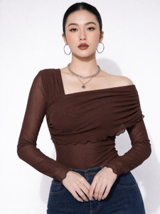 urban streetwear Party Self Design Women Brown