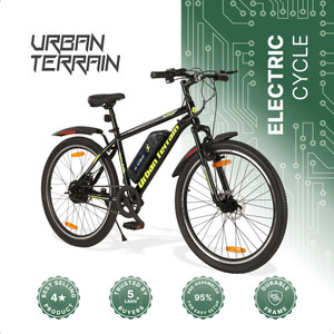 urban terrain e-galaxy for menwomen ages 15 range 30km 75 ah battery cycles 26 inches single speed lithium-ion li-ion electric cycle