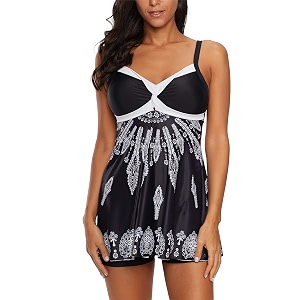 urban virgin womens two piece tankini sets swimwear spaghetti printed padded tank top swimsuits for women