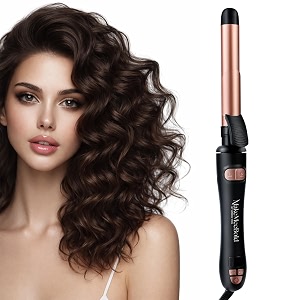 urban yog makemeebold rotating hair curling iron rod with adjustable temperatures 100c-230c dual rotation 25mm ceramic barrel 360 swivel cord smooth long-lasting curls  gifts for woman