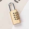 Urbane Home 4 Digit Combination Padlock|Keyless Luggage Lock (Brass)
