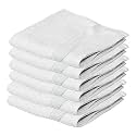Urbane Home Cotton 400 GSM 6 Pieces Face Towel 14x21” Set (White)