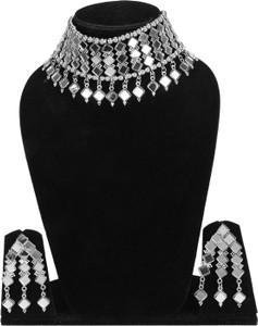 URBANELA Metal Silver Jewellery Set