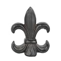 Urbanest Fleur de Lis Lamp Finial, 2 3/8-inch Tall, Black with Copper Highlight